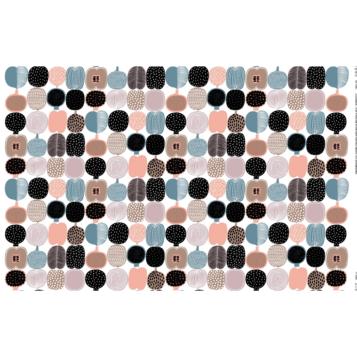 Marimekko Kompotti White Fabric 3 Marimekko Kompotti White Fabric