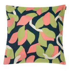 Marimekko Kukero Medium Navy / Pink / Green Throw Pillow
