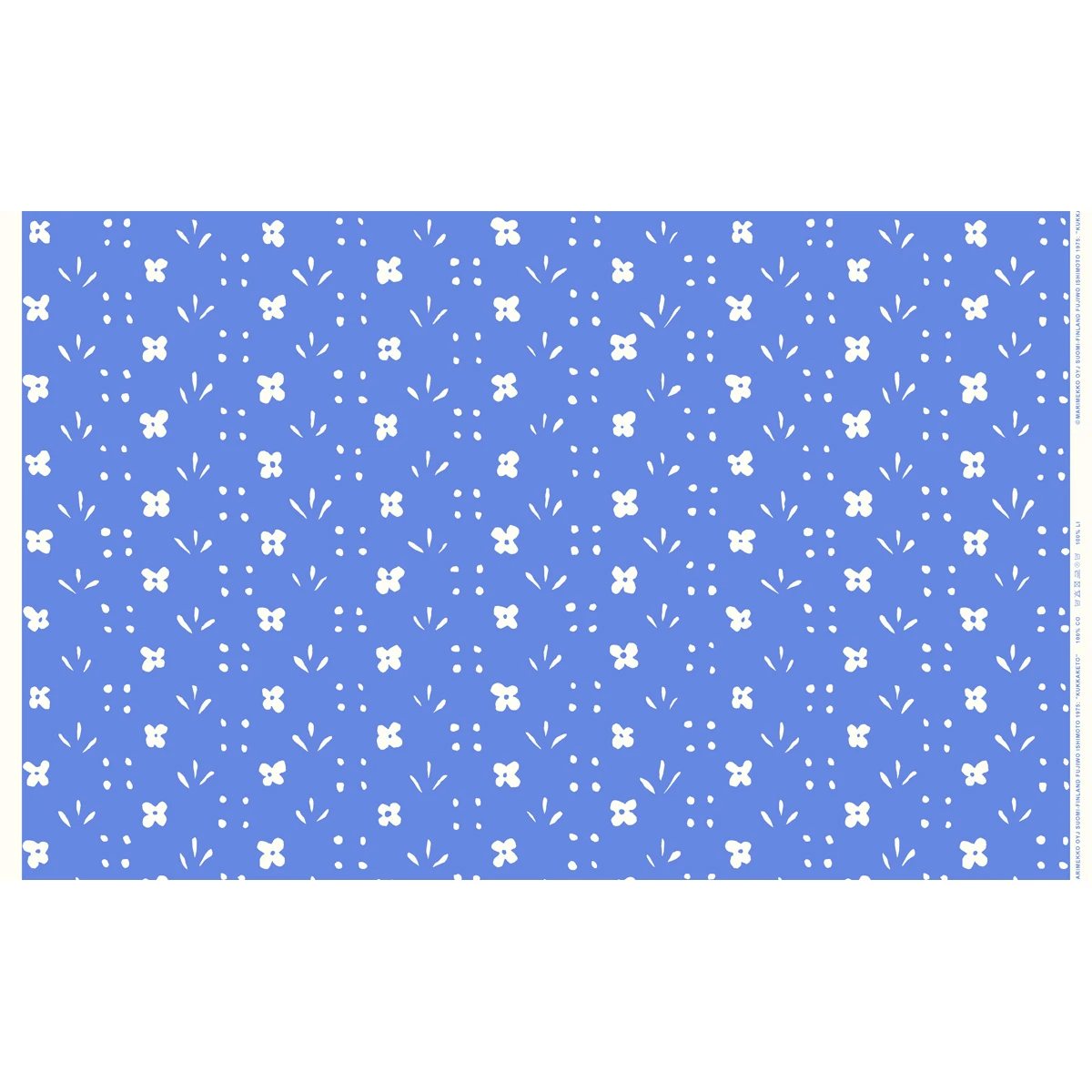 Marimekko Kukkaketo Blue Panama Fabric 3 Marimekko Kukkaketo Blue Panama Fabric