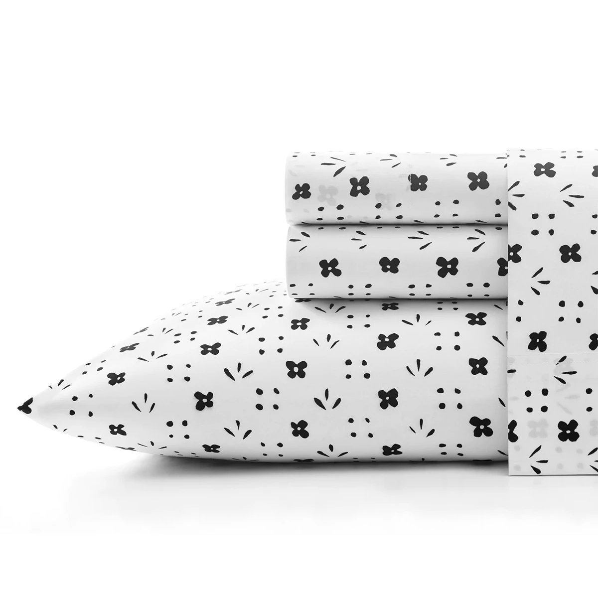 Marimekko Kukkaketo White / Black King Pillowcases - Set Of 2 3 Marimekko Kukkaketo White / Black King Pillowcases - Set Of 2