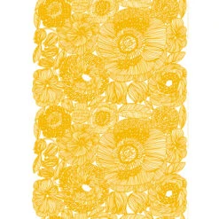 Marimekko Geranium White/Yellow Fabric 7 Marimekko Geranium White/Yellow Fabric -home decoration marimekko kurjenpolvi white yellow fabric 63