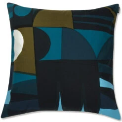 Marimekko Kuunsade Blue Throw Pillow