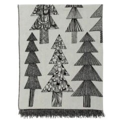Marimekko Kuusikossa White / Black Blanket & Pillow Gift Set