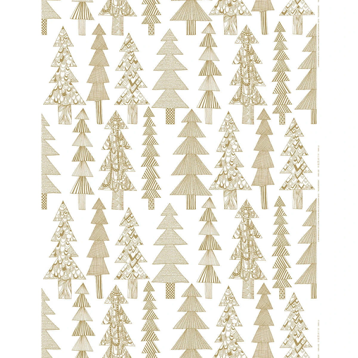 Marimekko Kuusikossa White / Gold Panama Fabric 3 Marimekko Kuusikossa White / Gold Panama Fabric