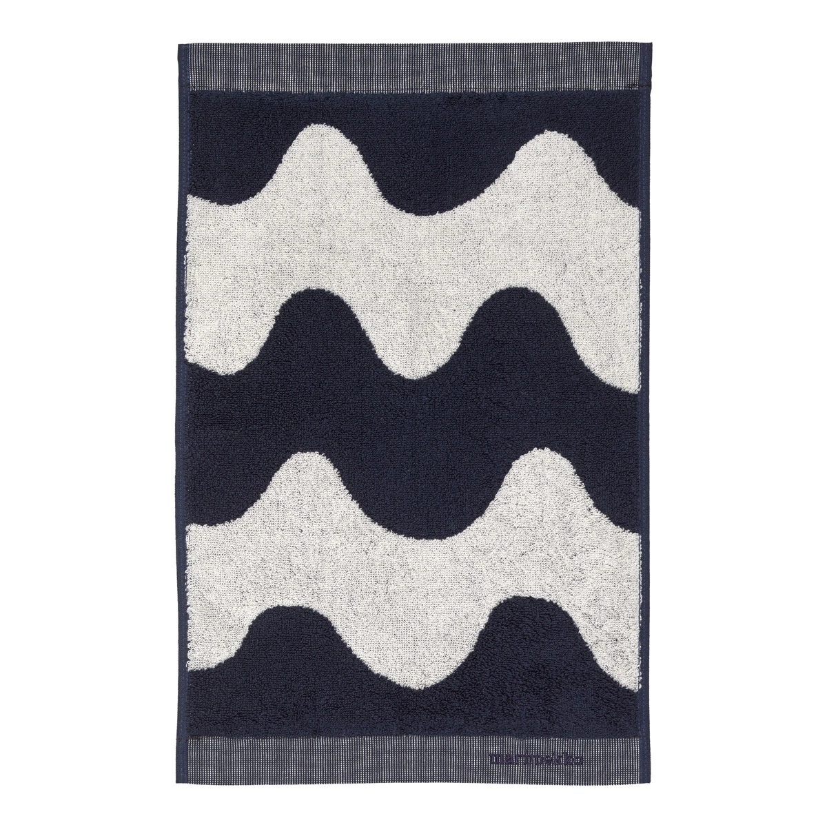 Marimekko Lokki Ivory / Navy Guest Towel 4 Marimekko Lokki Ivory / Navy Guest Towel - Image 2