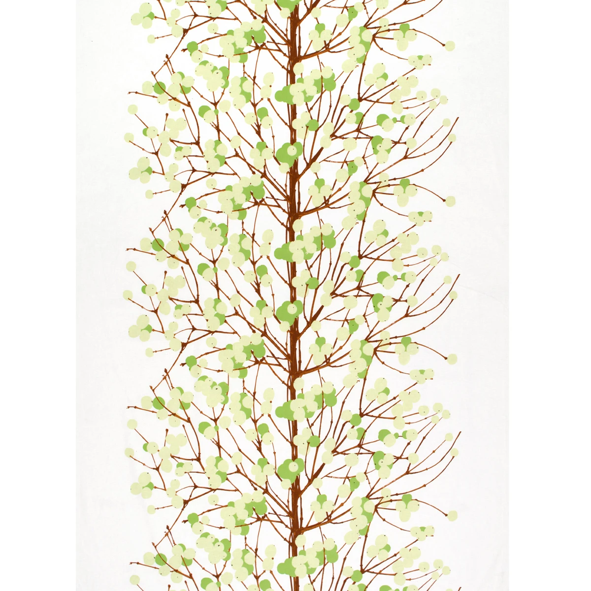 Marimekko Lumimarja Green / White Cotton Sateen Fabric 3 Marimekko Lumimarja Green / White Cotton Sateen Fabric