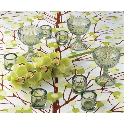 Marimekko Lumimarja Green / White Cotton Sateen Fabric 5 Marimekko Lumimarja Green / White Cotton Sateen Fabric - Image 3