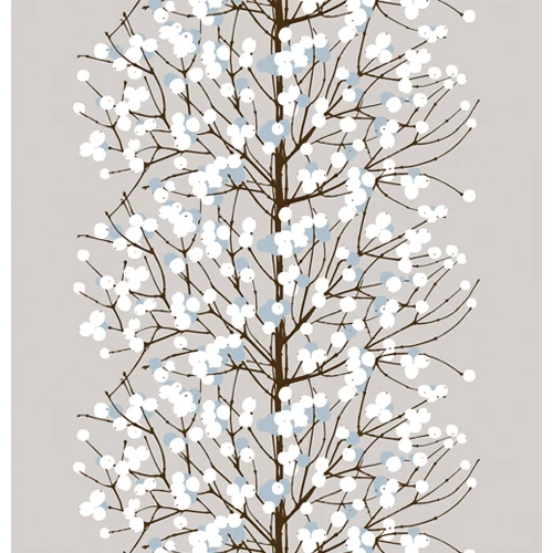 Marimekko Lumimarja Grey / Blue Acrylic-coated Cotton Fabric 4 Marimekko Lumimarja Grey / Blue Acrylic-coated Cotton Fabric - Image 2