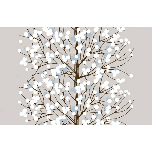 Marimekko Lumimarja Grey / Blue Acrylic-coated Cotton Fabric 3 Marimekko Lumimarja Grey / Blue Acrylic-coated Cotton Fabric