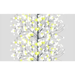 Marimekko Lumimarja Grey / Chartreuse Fabric