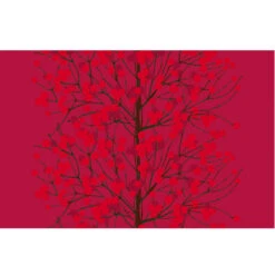 Marimekko Lumimarja Red Cotton Sateen Fabric