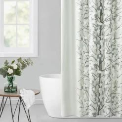Marimekko Lumimarja Silver Shower Curtain