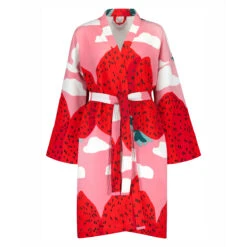 Marimekko Mansikkavuoret Pink / Red Bath Robe 7 Marimekko Mansikkavuoret Pink / Red Bath Robe -home decoration marimekko mansikkavuoret 49