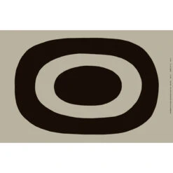 Marimekko Melooni Black/Grey Linen Fabric Repeat