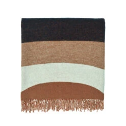 Marimekko Melooni Brown Throw Blanket
