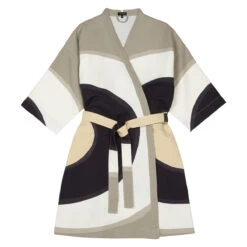 Marimekko MelooniGrey / White Bathrobe