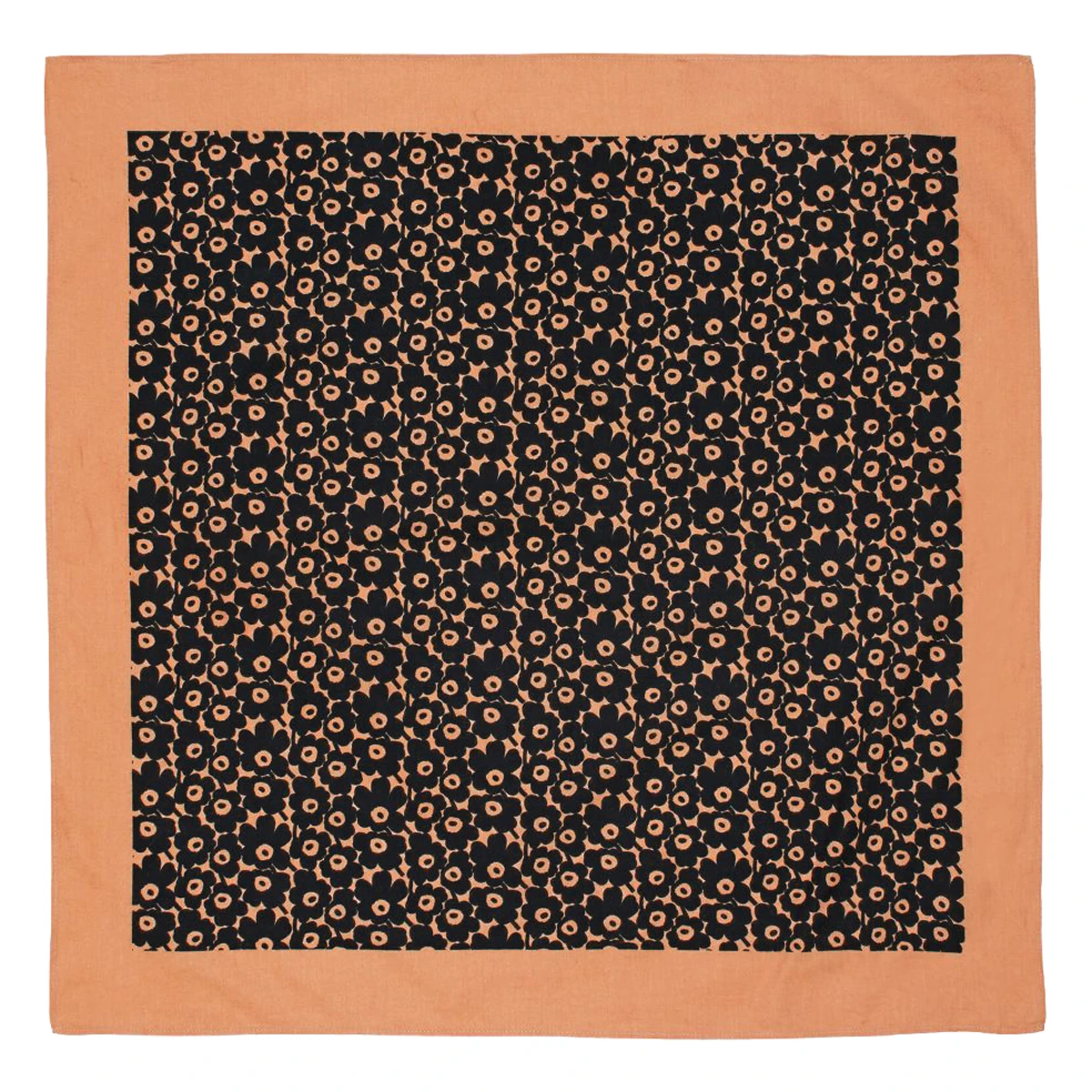 Marimekko Mini Unikko Brown / Black Astrilli Scarf 4 Marimekko Mini Unikko Brown / Black Astrilli Scarf - Image 2