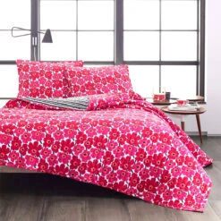 Marimekko Mini Unikko King Reversible Quilt Set -home decoration marimekko mini unikko king reversible quilt set 51