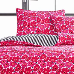 Marimekko Mini Unikko King Reversible Quilt Set -home decoration marimekko mini unikko king reversible quilt set 58