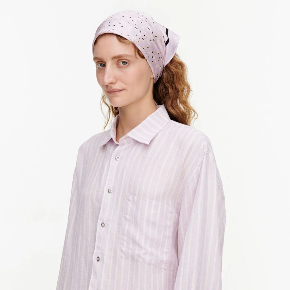 Marimekko Mini Unikko Lilac Josina Scarf 4 Marimekko Mini Unikko Lilac Josina Scarf - Image 2