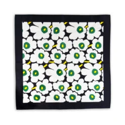 Marimekko Mini Unikko Scarf Black / White / Green