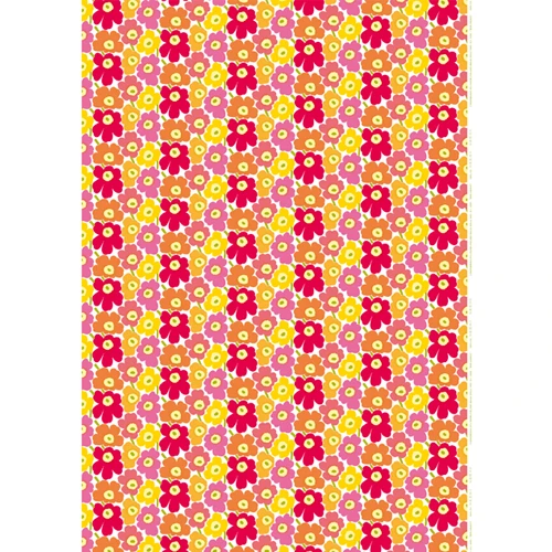 Marimekko Mini-Unikko Yellow/Orange/Pink Fabric 4 Marimekko Mini-Unikko Yellow/Orange/Pink Fabric - Image 2