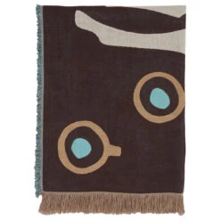 Marimekko Musta Tamma Brown / Beige / Blue Blanket -home decoration marimekko musta tamma brown beige blue blanket 55