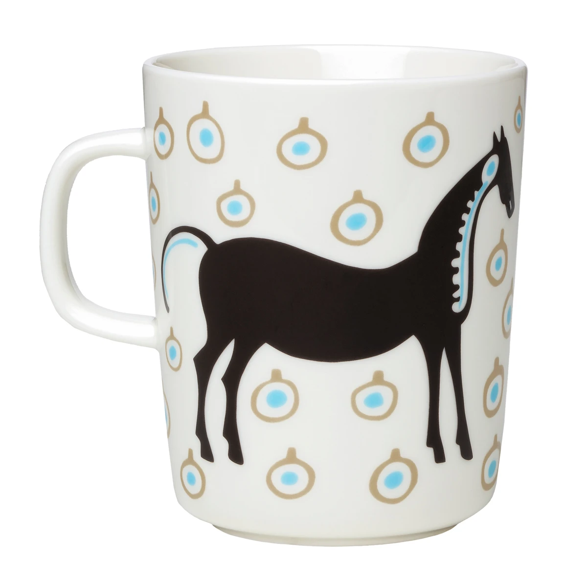 Marimekko Musta Tamma White / Brown / Blue Mug 3 Marimekko Musta Tamma White / Brown / Blue Mug