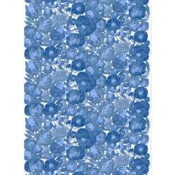 Marimekko Mynsteri Blue Acrylic-coated Cotton Fabric