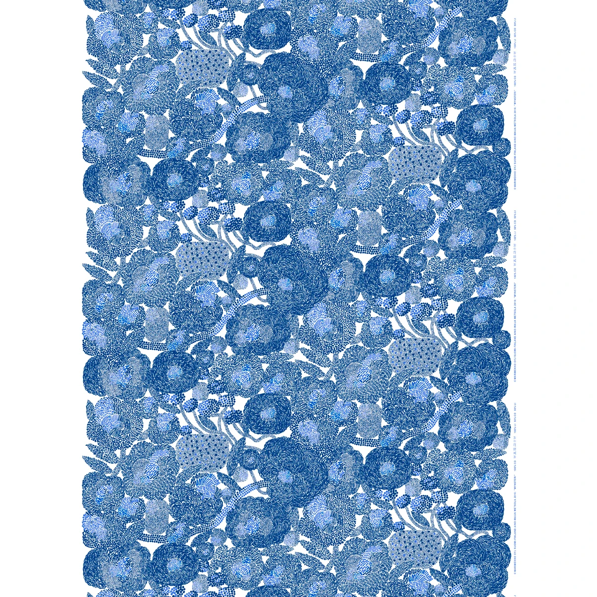 Marimekko Mynsteri Blue Acrylic-coated Cotton Fabric 3 Marimekko Mynsteri Blue Acrylic-coated Cotton Fabric