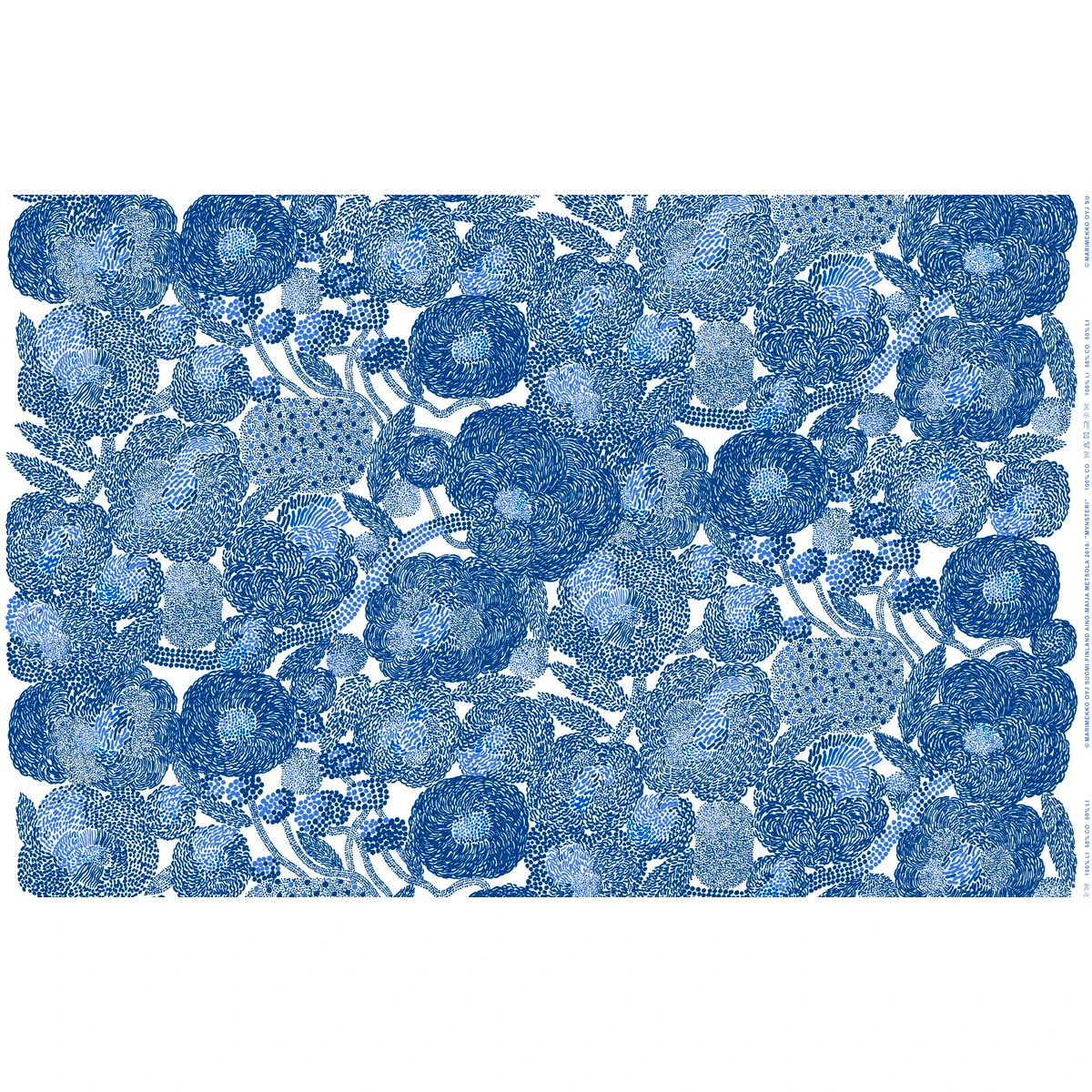 Marimekko Mynsteri Blue Acrylic-coated Cotton Fabric 5 Marimekko Mynsteri Blue Acrylic-coated Cotton Fabric - Image 3