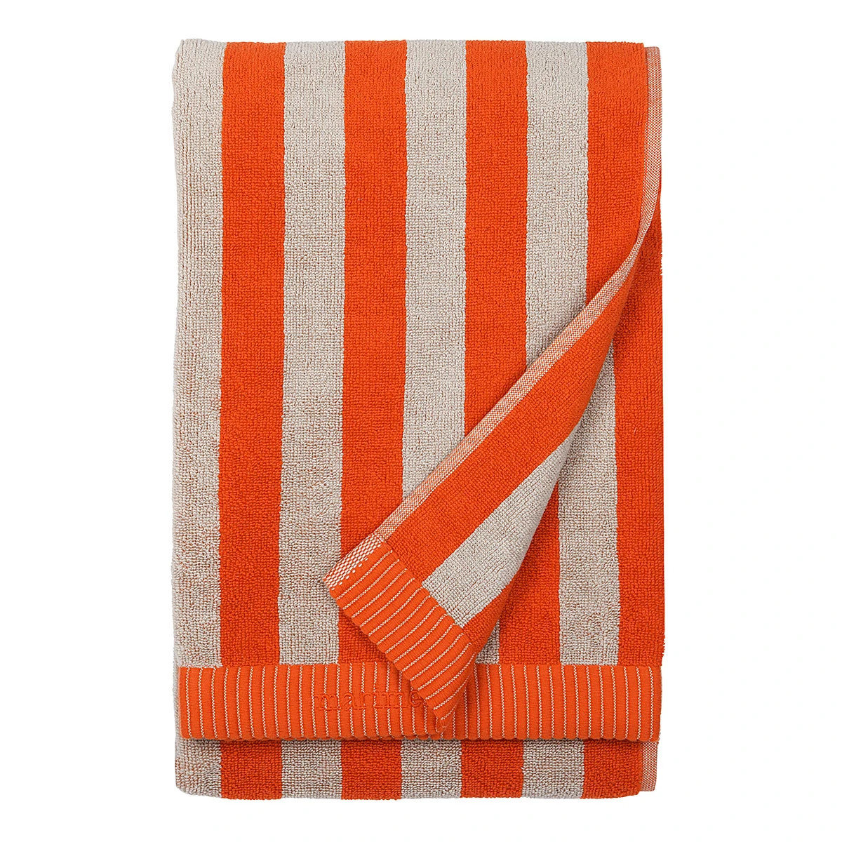 Marimekko Nimikko Orange/Beige Bath Towel 4 Marimekko Nimikko Orange/Beige Bath Towel - Image 2