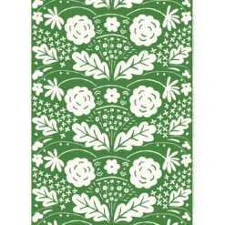 Marimekko Onni Green Acrylic-coated Cotton Fabric