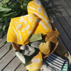 Marimekko Onni Yellow Bath Towel