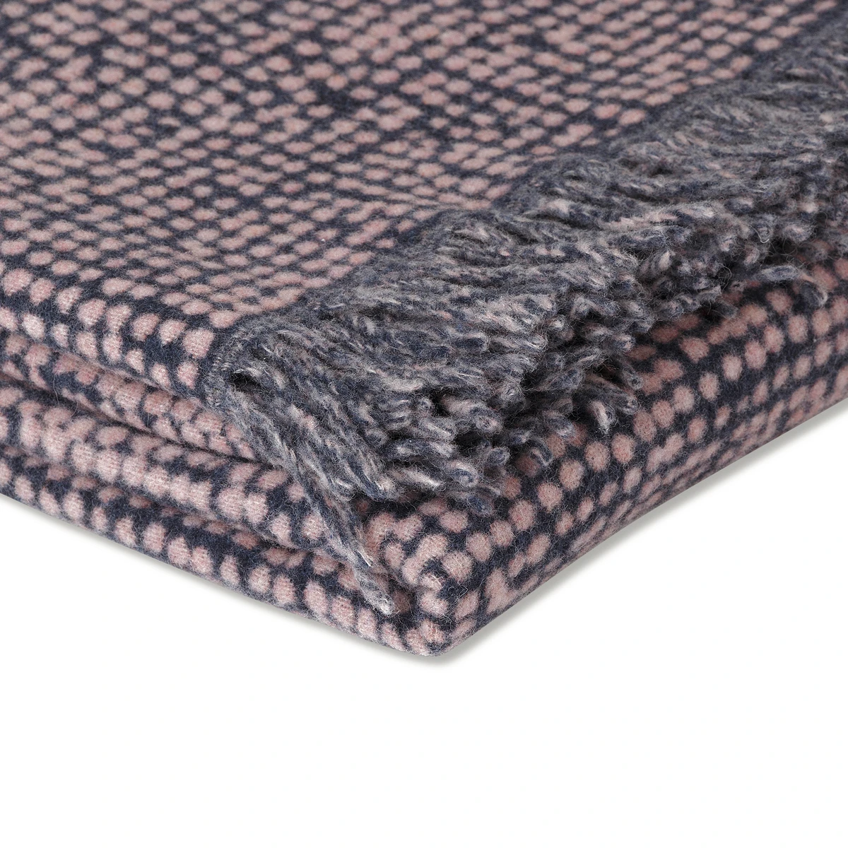 Marimekko Orkanen Pink / Navy Blanket 6 Marimekko Orkanen Pink / Navy Blanket - Image 4