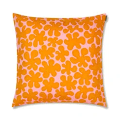 Marimekko Paprika Pink / Orange Throw Pillow