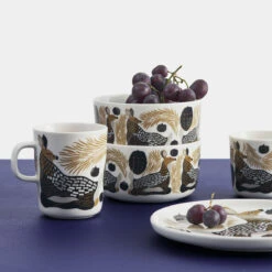 Marimekko Peura Brown / Grey / Black Mug -home decoration marimekko peura brown grey black mug 32