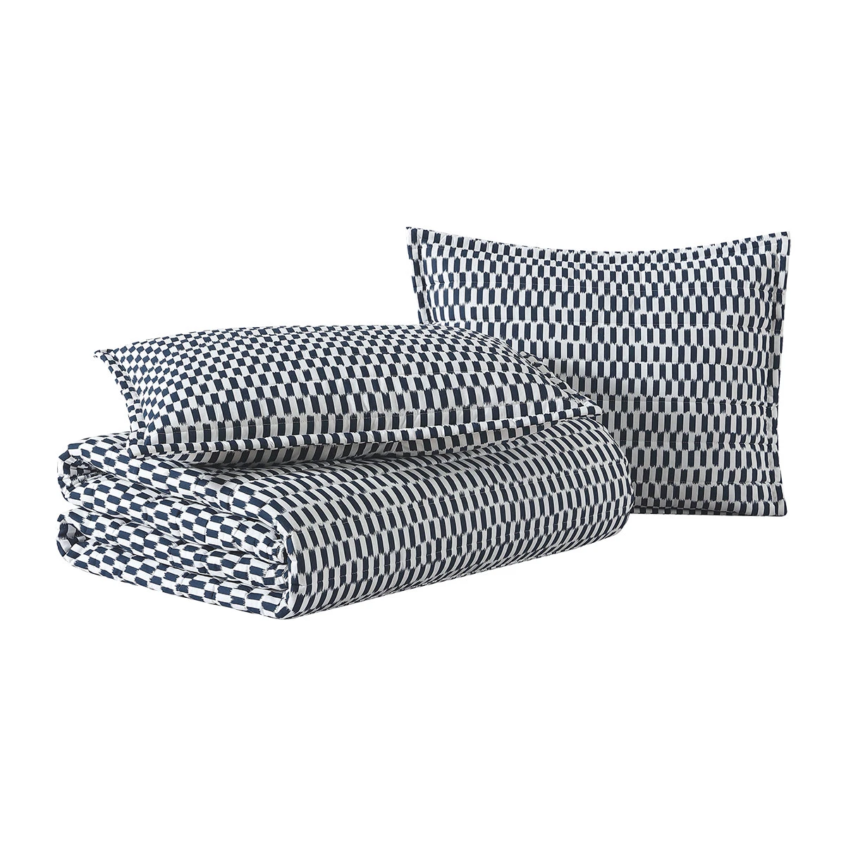 Marimekko Piekana Navy / White Full / Queen Quilt Set