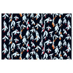Marimekko Pieni Hyhma Navy / Red / Orange Acrylic-Coated Fabric