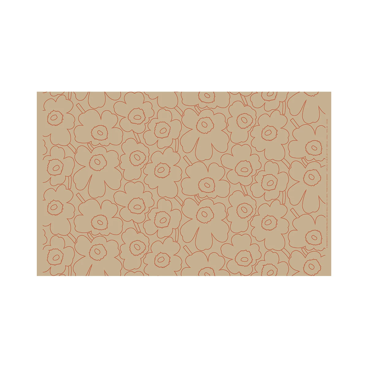 Marimekko Pieni Piirto Unikko Sand / Terracotta Cotton-Linen Fabric 6 Marimekko Pieni Piirto Unikko Sand / Terracotta Cotton-Linen Fabric - Image 4