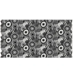 Marimekko Pieni Siirtolapuutarha Black / White Acrylic-Coated Cotton Fabric