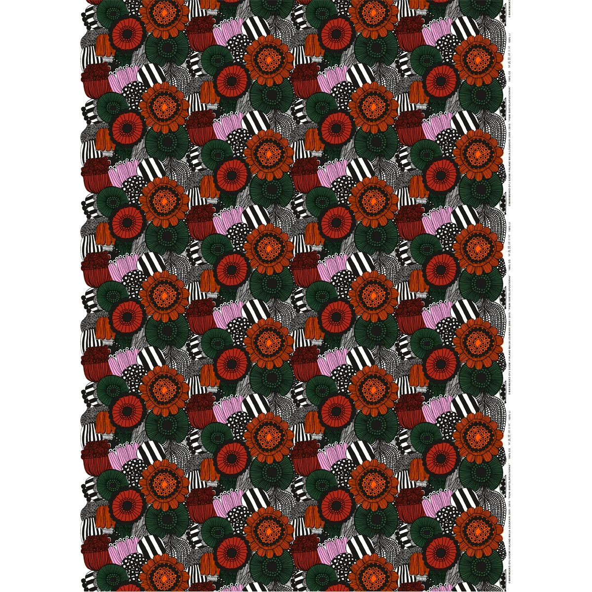 Marimekko Pieni Siirtolapuutarha Orange Acrylic-Coated Cotton Fabric 4 Marimekko Pieni Siirtolapuutarha Orange Acrylic-Coated Cotton Fabric - Image 2
