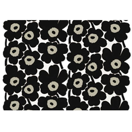 Marimekko Pieni Unikko Black Canvas Fabric 3 Marimekko Pieni Unikko Black Canvas Fabric