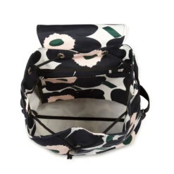 Marimekko Pieni Unikko Black / Pink / Green Erika Backpack -home decoration marimekko pieni unikko black pink green erika backpack 51