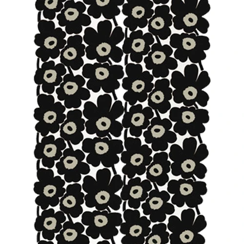 Marimekko Pieni Unikko Black Canvas Fabric 4 Marimekko Pieni Unikko Black Canvas Fabric - Image 2