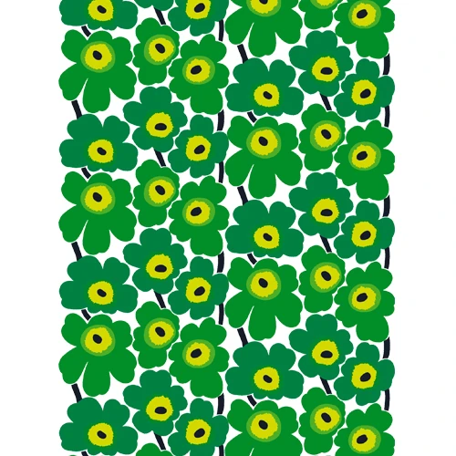 Marimekko Pieni Unikko Green Fabric 4 Marimekko Pieni Unikko Green Fabric - Image 2