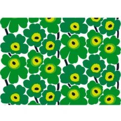 Marimekko Pieni Unikko Green Fabric