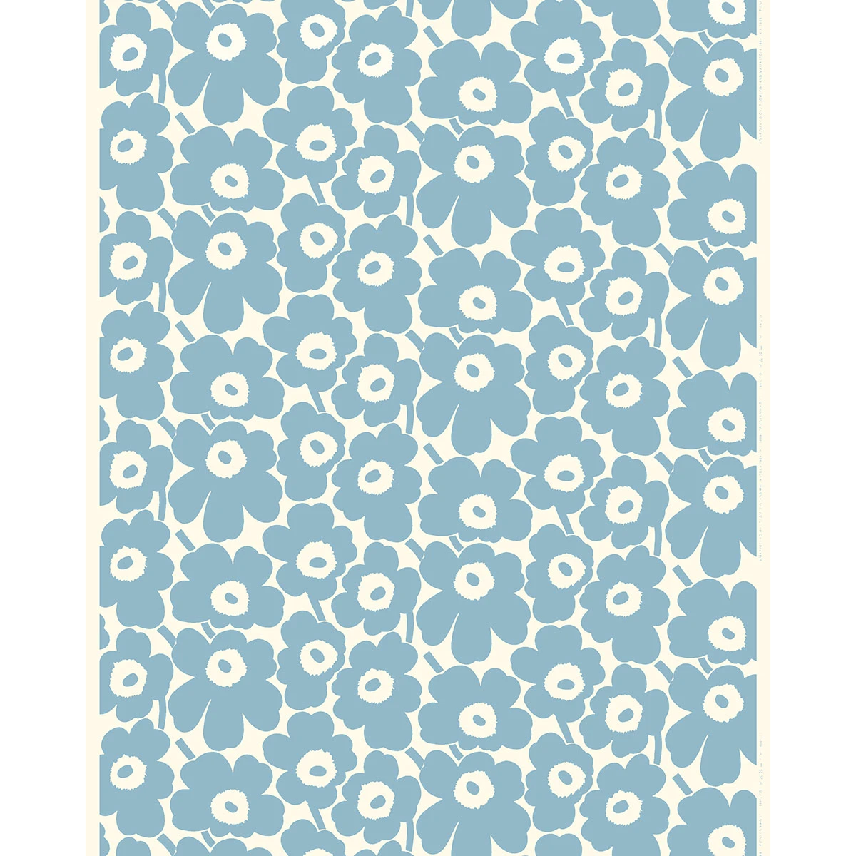 Marimekko Pieni Unikko Light Blue / White Cotton Fabric 5 Marimekko Pieni Unikko Light Blue / White Cotton Fabric - Image 3