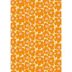 Marimekko Pieni Unikko Orange PVC Fabric