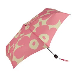 Marimekko Unikko Pink / Cream Mini Manual Umbrella